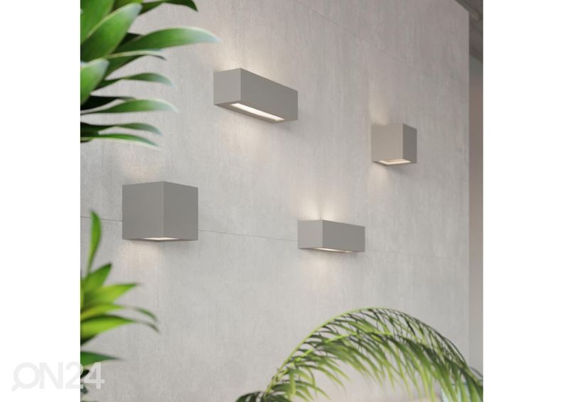 Keraaminen seinävalaisin Leo, harmaa kuvasuurennos