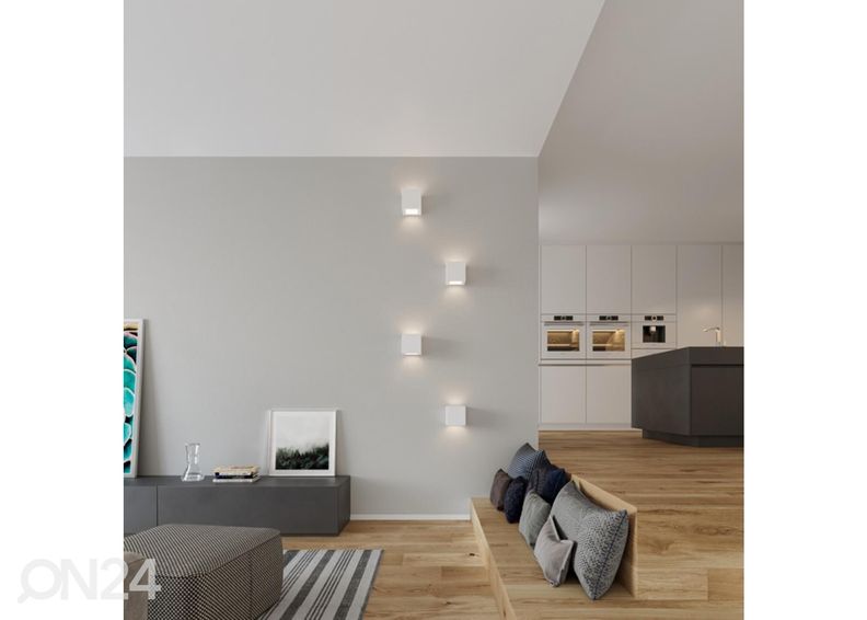 Keraaminen seinävalaisin Leo, valkoinen kuvasuurennos