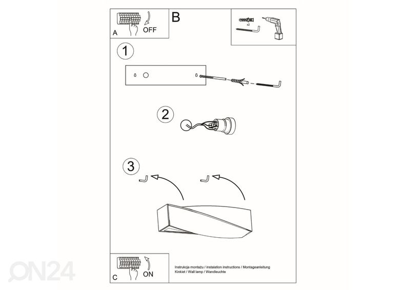 Keraaminen seinävalaisin Sigma Mini, valkoinen kuvasuurennos