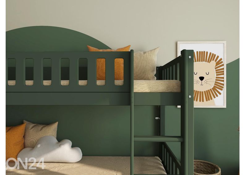 Kerrossänky kahdelle vuodevaatelaatikoilla THUKA Viggo, vihreä kuvasuurennos