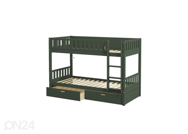Kerrossänky kahdelle vuodevaatelaatikoilla THUKA Viggo, vihreä kuvasuurennos