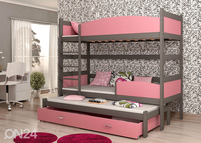 Kerrossänky kolmelle 80x184 cm kuvasuurennos