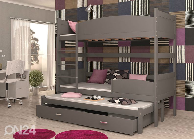 Kerrossänky kolmelle 80x184 cm kuvasuurennos