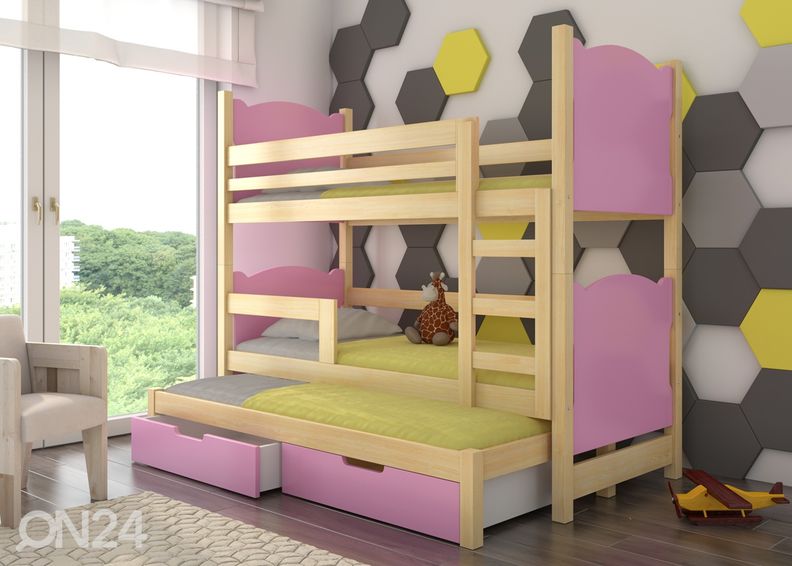 Kerrossänky kolmelle Lena 75x180 cm kuvasuurennos