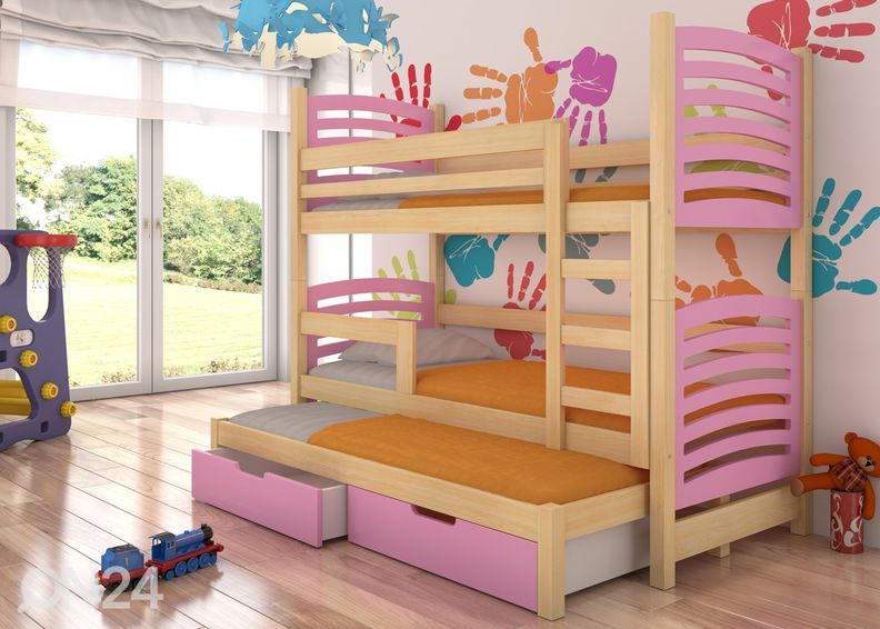 Kerrossänky kolmelle Lena I 75x180 cm kuvasuurennos