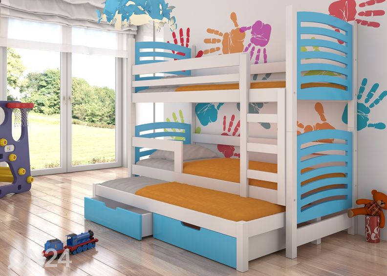 Kerrossänky kolmelle Lena I 75x180 cm kuvasuurennos