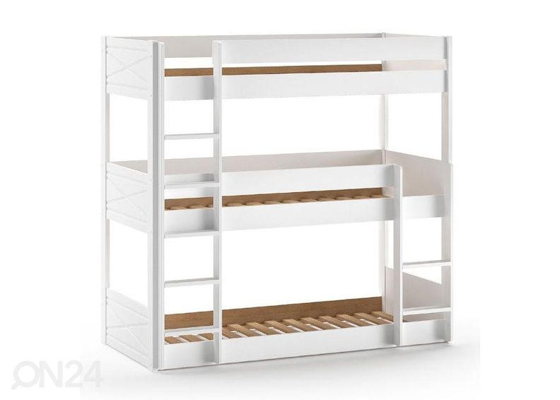 Kerrossänky kolmelle Scott 90x200 cm, valkoinen kuvasuurennos