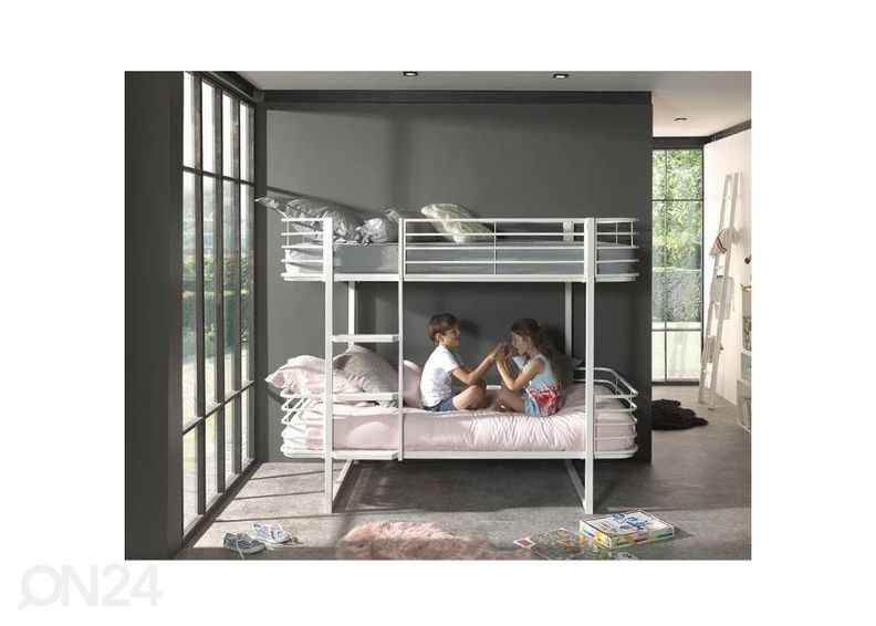 Kerrossänky Oscar 90x200 cm, valkoinen kuvasuurennos