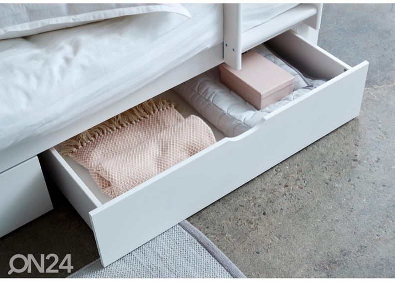 Kerrossänky THUKA Actim vuodevaatelaatikoilla, valkoinen kuvasuurennos