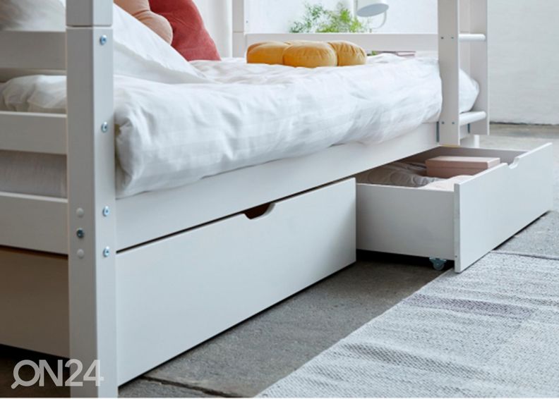 Kerrossänky THUKA Actim vuodevaatelaatikoilla, valkoinen kuvasuurennos