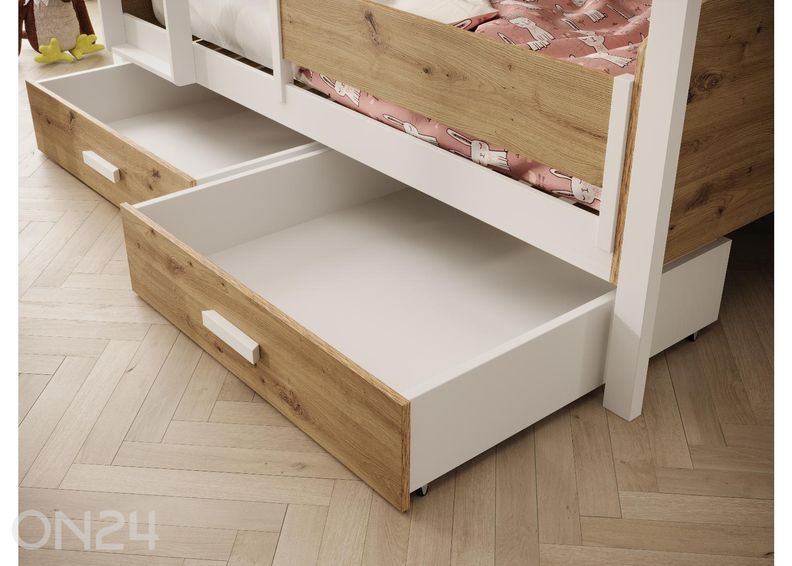 Kerrossänky turvalaidalla Jori 80x180 cm kuvasuurennos