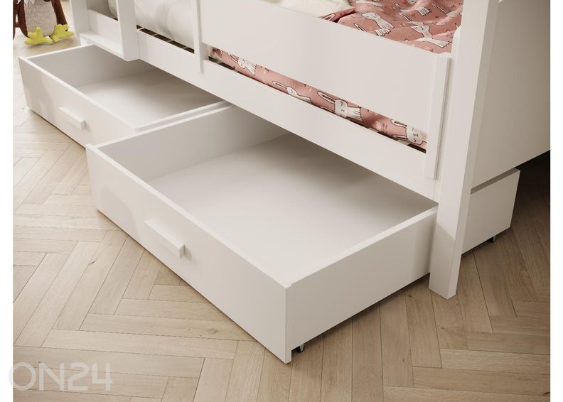 Kerrossänkysetti Jori patjoilla ja turvakaiteella 80x180 cm kuvasuurennos