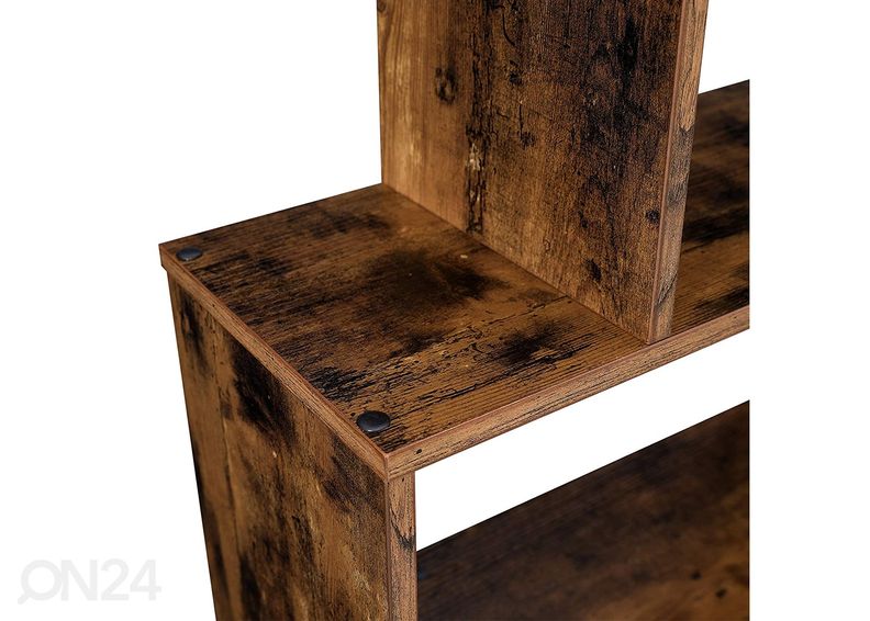 Kirjahylly 190 cm, ruskea/musta kuvasuurennos