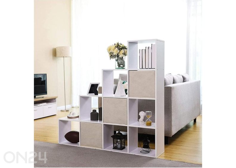 Kirjahylly 29,5x129,5 cm valkoinen kuvasuurennos