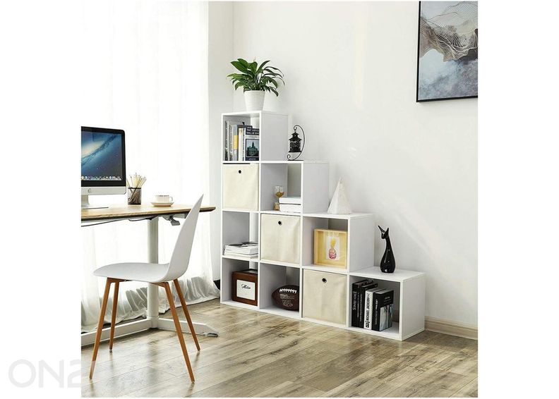 Kirjahylly 29,5x129,5 cm valkoinen kuvasuurennos