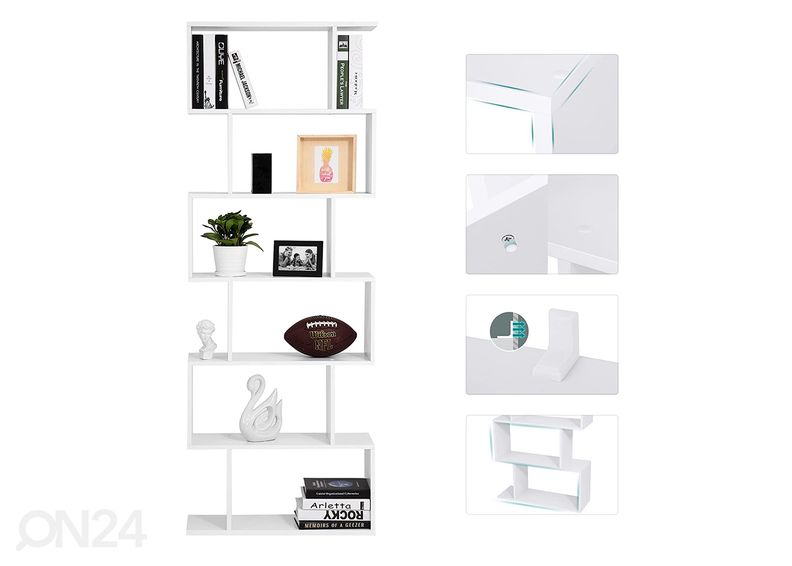 Kirjahylly 70 cm, valkoinen kuvasuurennos