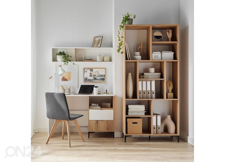 Kirjahylly Ricko 91,5 cm, tammi/valkoinen kuvasuurennos