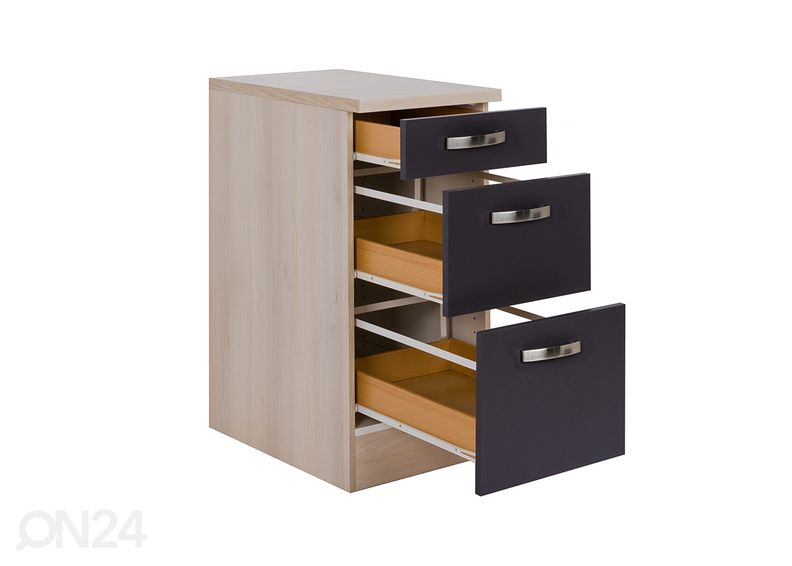 Kodinhoitohuoneen alakaappi laatikoilla Porto 40 cm kuvasuurennos
