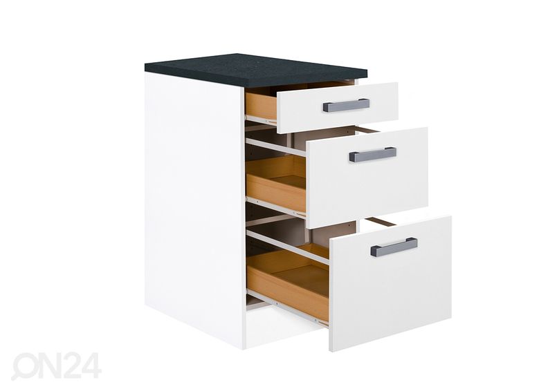 Kodinhoitohuoneen alakaappi laatikoilla Salo 50 cm kuvasuurennos