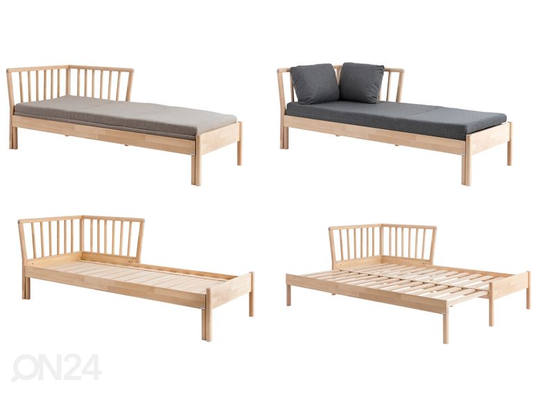 Koivu sänky Franz 190x75/140 cm kuvasuurennos