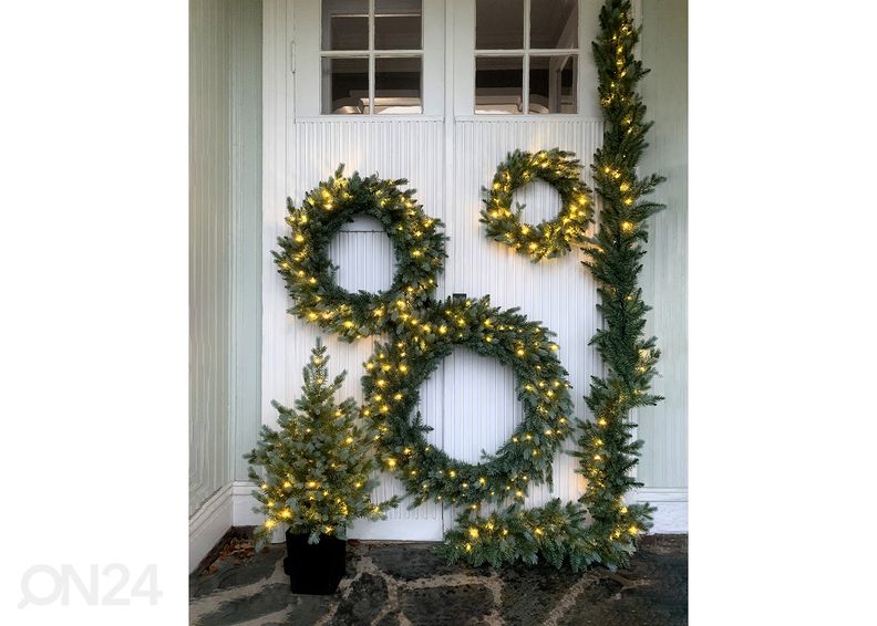 Koristeseppele valoilla Greyland 3 m, vihreä/harmaa kuvasuurennos