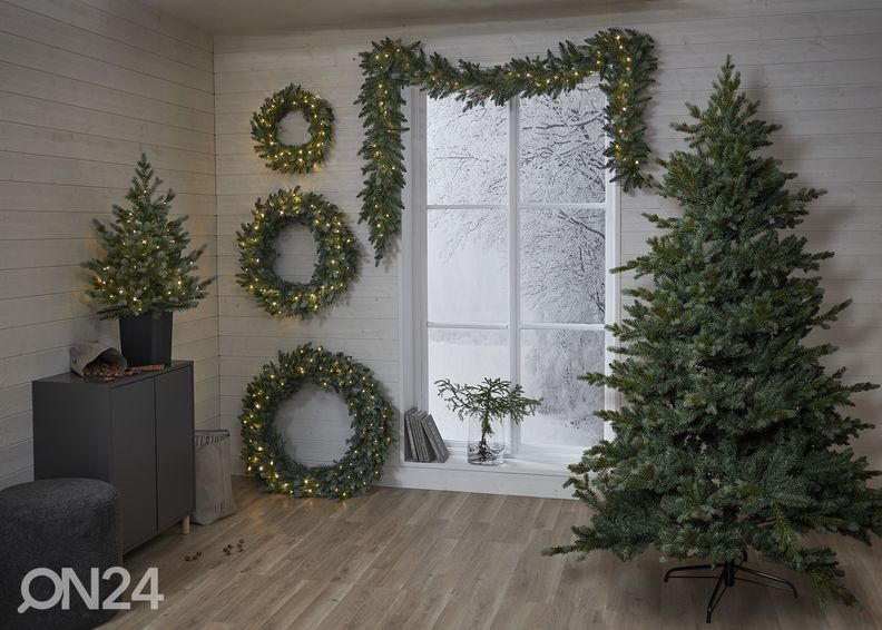 Koristeseppele valoilla Greyland 3 m, vihreä/harmaa kuvasuurennos