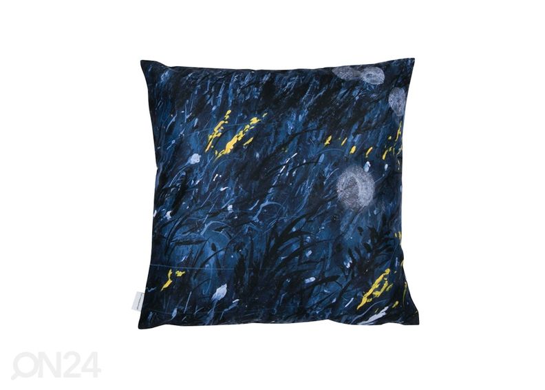 Koristetyyny Tässä istun, korvat tuulessa 40x40 cm kuvasuurennos