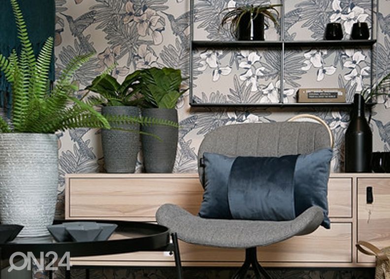 Koristetyyny Velvet Trio Mini tummanharmaa 30x50 cm kuvasuurennos