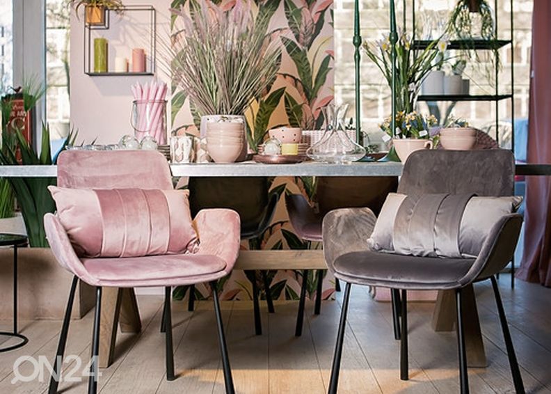 Koristetyyny Velvet Trio Mini vaaleanharmaa 30x50 cm kuvasuurennos