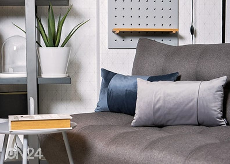 Koristetyyny Velvet Trio Mini vaaleanharmaa 30x50 cm kuvasuurennos