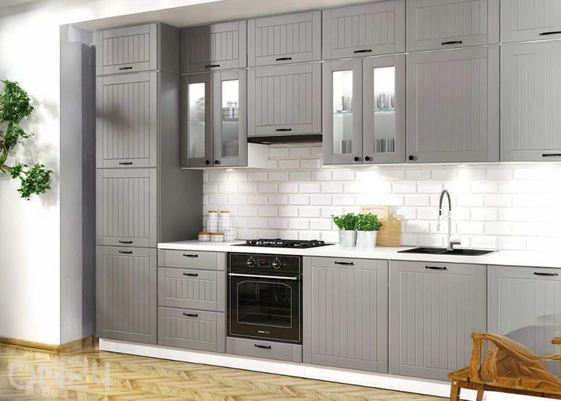 Korkea keittiön kaappi integroitavalle uunille 60x235,7 cm kuvasuurennos