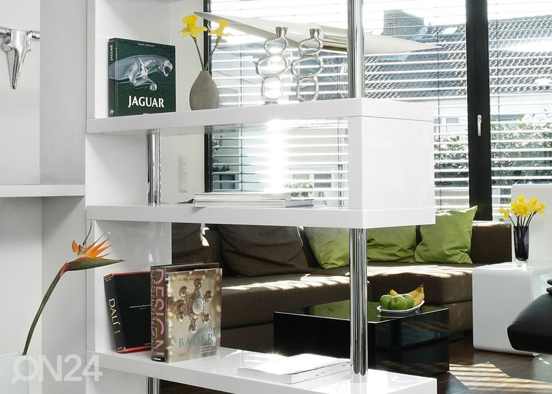 Korkeakiiltoinen hylly/tilanjakaja kuvasuurennos