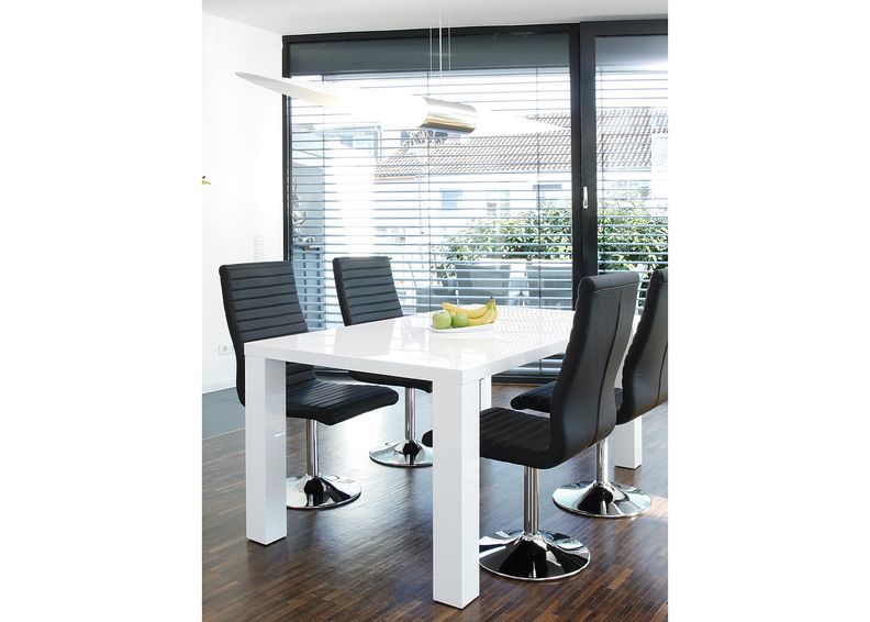 Korkeakiiltoinen ruokapöytä 90x140 cm kuvasuurennos