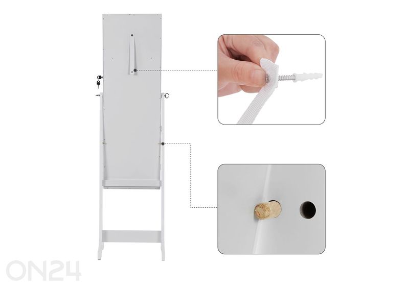 Korukaappi peiliovella kuvasuurennos