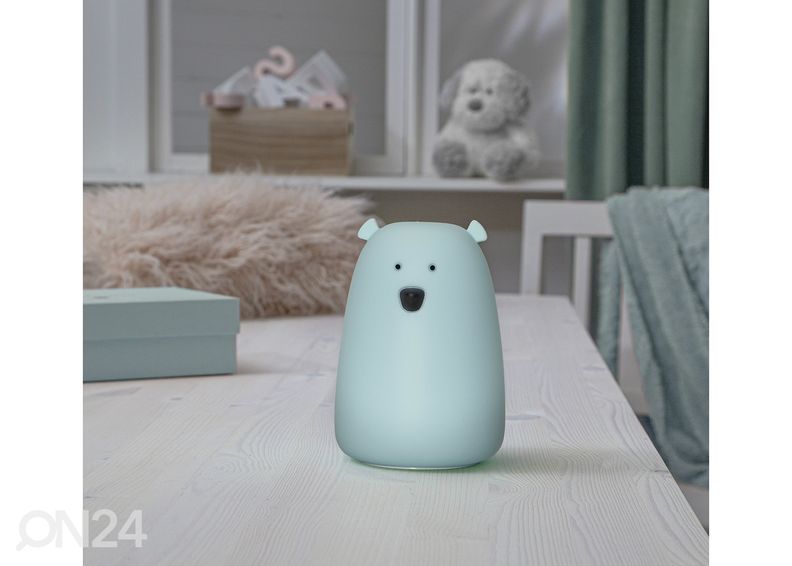 Kosketusherkkä pöytävalaisin Big Bear, sininen kuvasuurennos