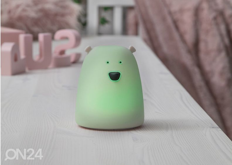 Kosketusherkkä pöytävalaisin Big Bear, vaaleanpunainen kuvasuurennos
