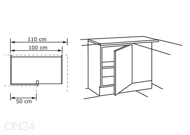 Kulmakaappi Oslo kuvasuurennos