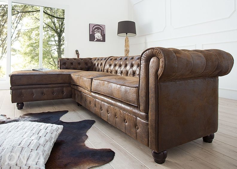 Kulmasohva Chesterfield kuvasuurennos