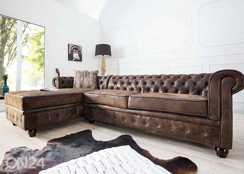 Kulmasohva Chesterfield kuvasuurennos
