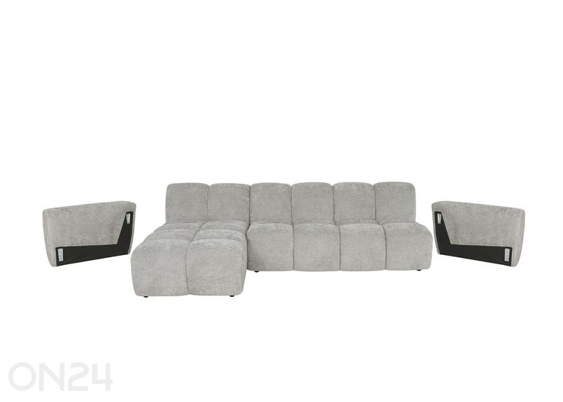 Kulmasohva Curve vaaleanharmaa kuvasuurennos