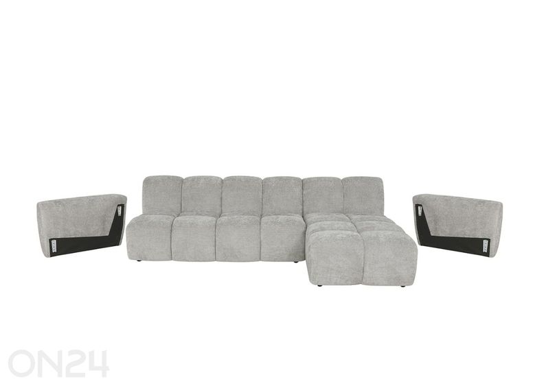 Kulmasohva Curve vaaleanharmaa kuvasuurennos