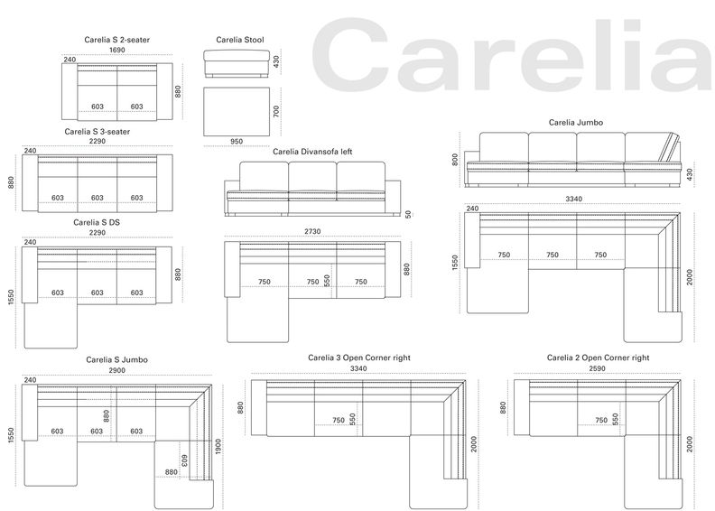 Kulmasohva, nahka Carelia Jumbo S kuvasuurennos