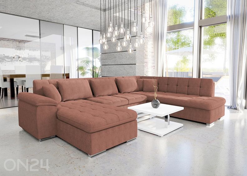 Kulmasohva vuodeominaisuudella Niko kuvasuurennos