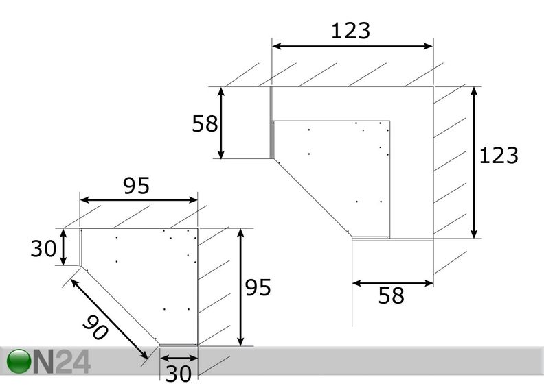 Kulmavaatekaappi CINDY kuvasuurennos