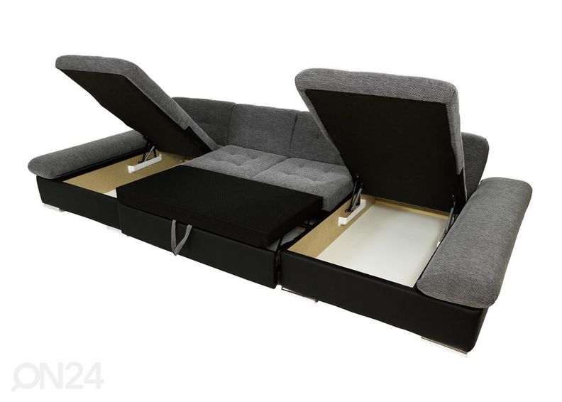 Kulmavuodesohva 2:lla vuodevaatelaatikolla Alia kuvasuurennos