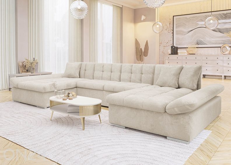 Kulmavuodesohva 2:lla vuodevaatelaatikolla Alia kuvasuurennos