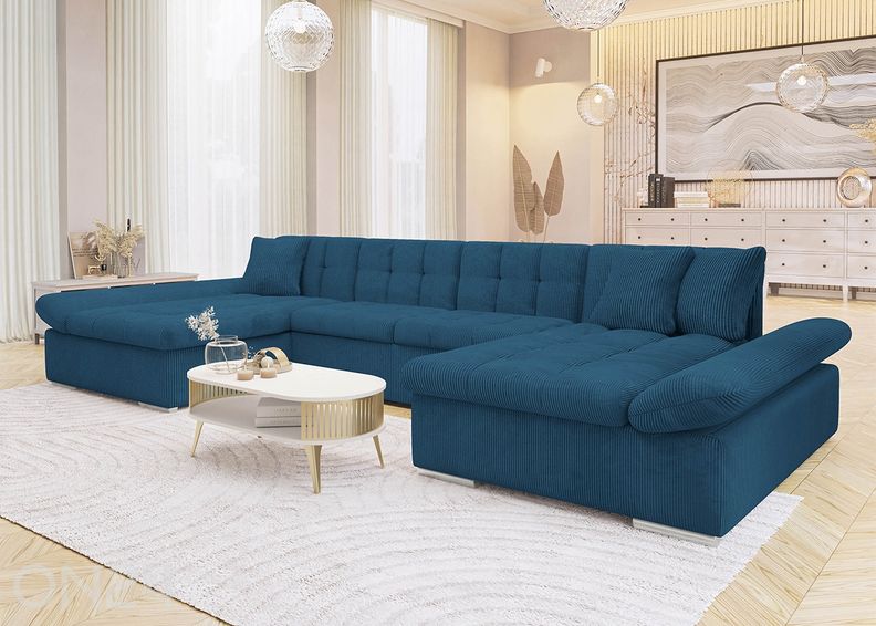 Kulmavuodesohva 2:lla vuodevaatelaatikolla Alia kuvasuurennos