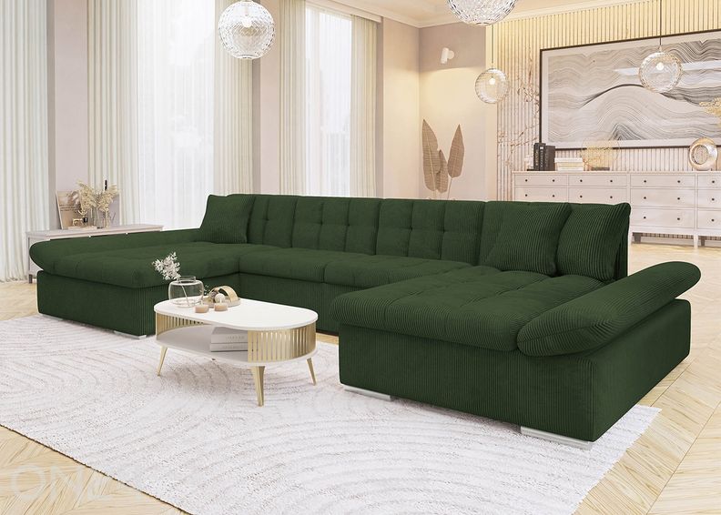 Kulmavuodesohva 2:lla vuodevaatelaatikolla Alia kuvasuurennos