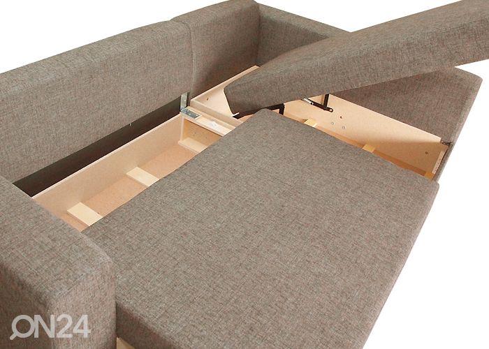 Kulmavuodesohva 2 vuodevaatelaatikolla Randa II kuvasuurennos