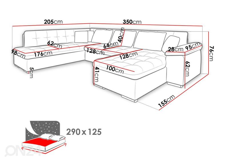 Kulmavuodesohva kuvasuurennos
